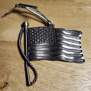 Collectible Vintage Gloria Duchin Flag Ornament, 2002